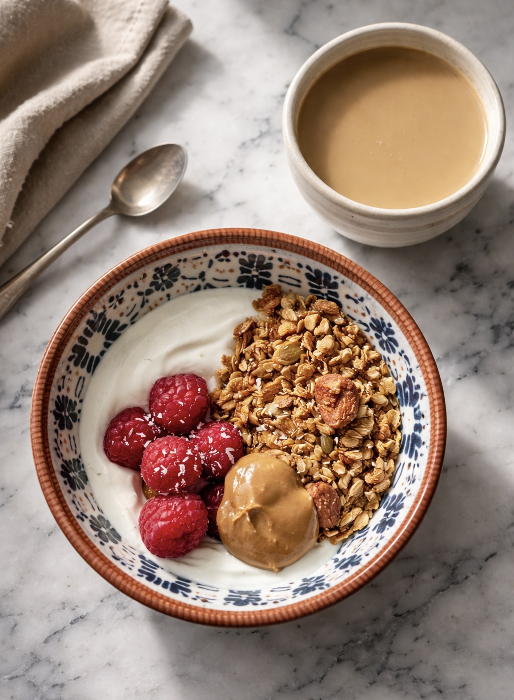 Presentación de granola para buffet de desayuno